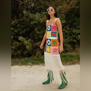 Pitusa Colorful Patchwork Midi Skirt - O/S
